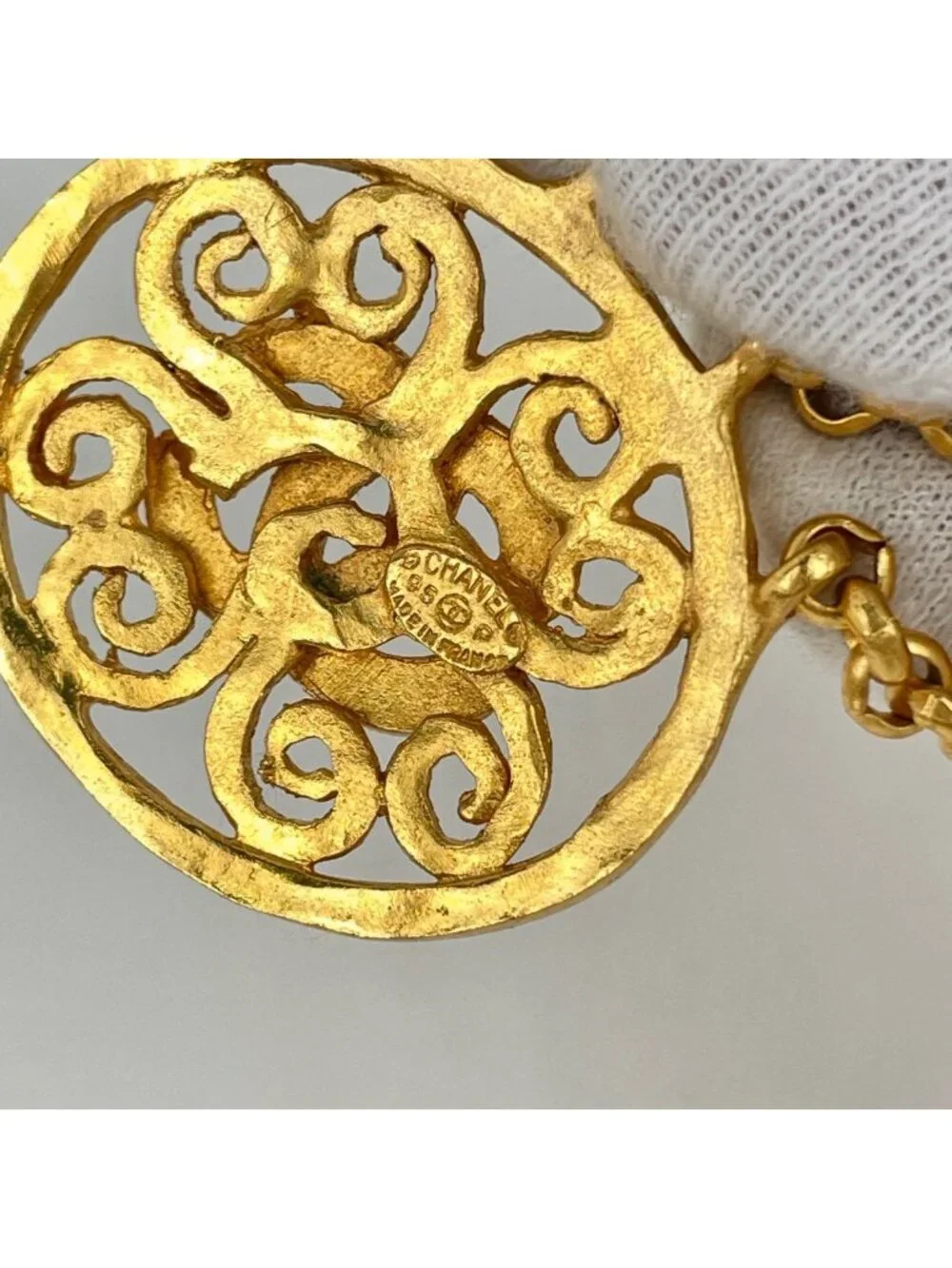 Chanel Earrings CC Logo Gold Plated